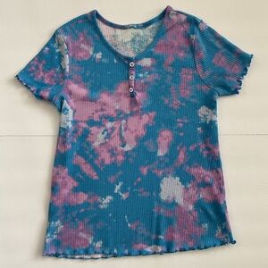 Tie Dye Girls T-Shirt Short Sleeves Size No Tag